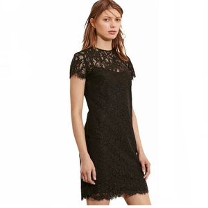 Lauren Ralph Lauren Black Lace Dress with Slip